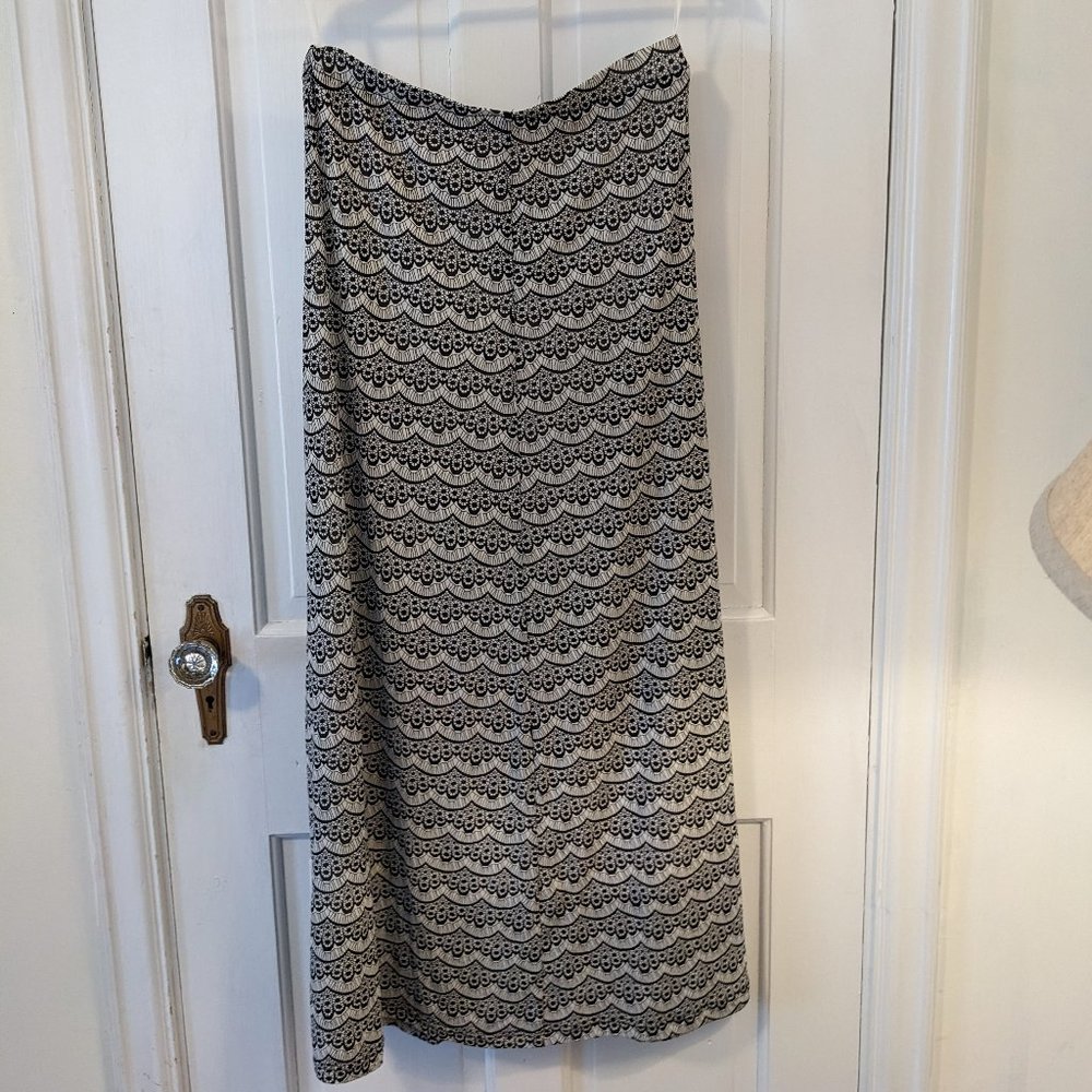 Anthropologie Meadow Rue Lace Print Maxi Skirt